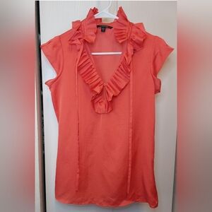 Club Monaco Ruffle Collar Pleated Collar Size Small Career Pullover Office Event